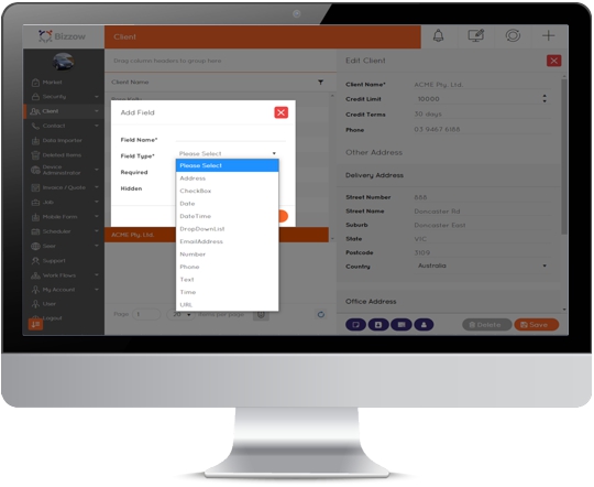 Bizzow Clients Module