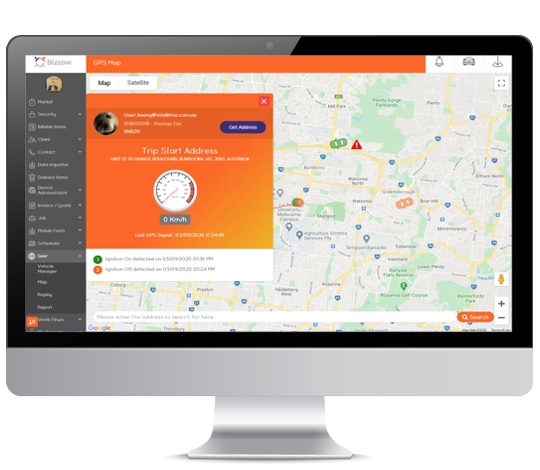 Bizzow GPS Tracker Web App