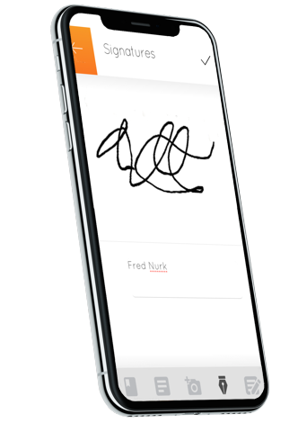 Bizzow Sign on glass app