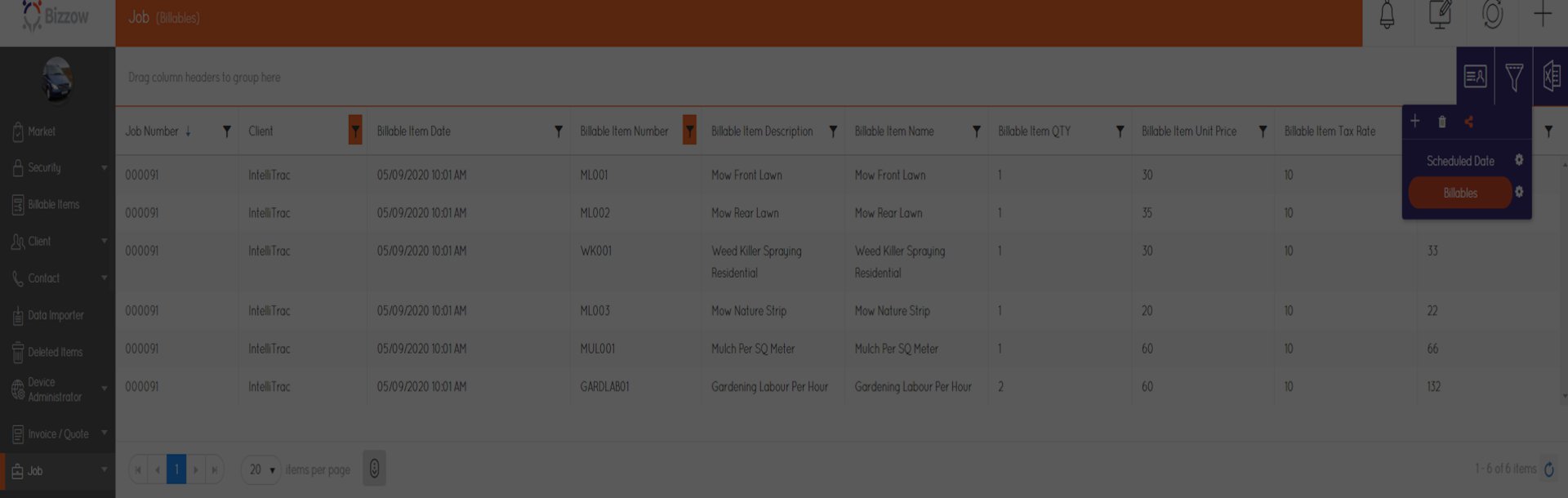 Bizzow Data Export Apps