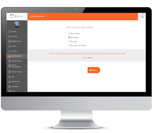 Bizzow Data Import app